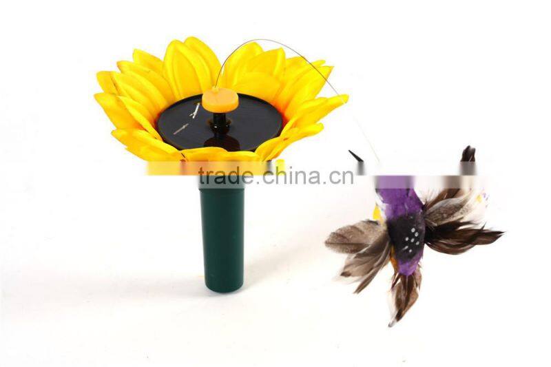 hotest solar hummingbird with sunflower solar dancing hummingbird garden decoration solar hummingbird artificial hummingbird