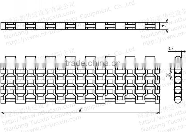 FG9525 Modular Straight Flush Grid Belting