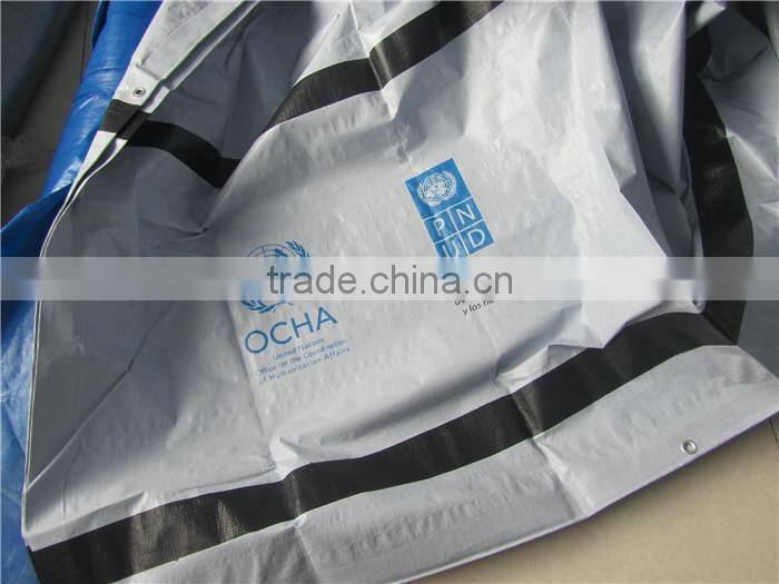 Hot selling refugee tarpaulin, great volume relif tent tarpaulin, tent covering LDPE tarpaulin