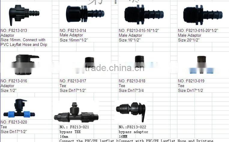 Two way barb and one thread barbed coupling for irrigation drip line