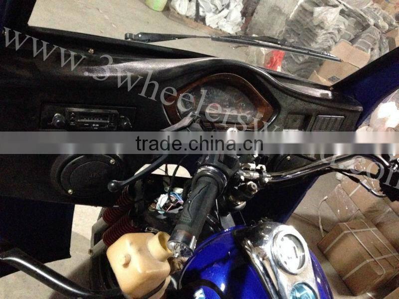 2014 China new design 3 wheel gas motor scooter for adults,3 wheel truck for sale,closed cabin cargo tricycle