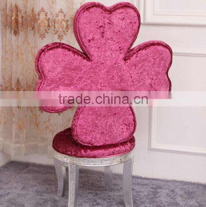 BISINI Beautiful Design Leisure Chair, Flower Shaped Solid Wood with Fabric Chair, Fancy Decorative Chair (BF01-X1186)