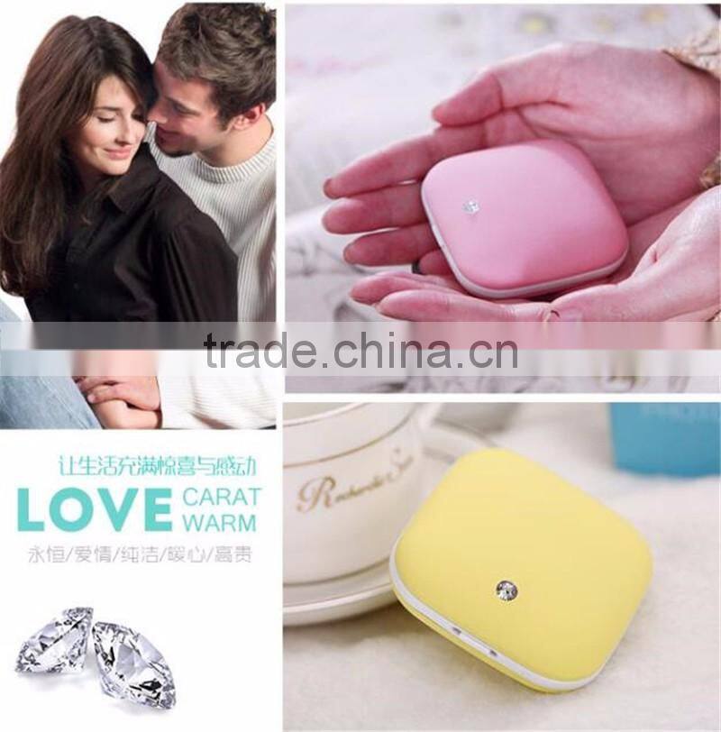 Creative carat USB charging mobile power Mini double sided fever Convenient hand warmer Multifunctional hand warmer