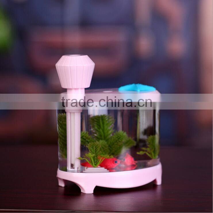 Creative Desktop micro landscape aquarium lighting Household USB ultrasonic atomizing air humidifier
