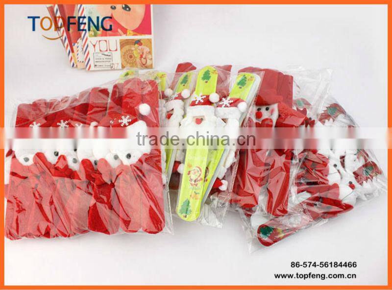 Christmas Theme Lovely Slap Bracelet/bangle XMA Decor Pat Circle Gift