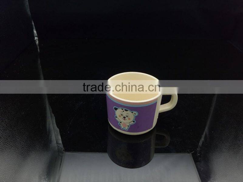 factoy printing bidegradable bamboo fibre kid's dinnerware set