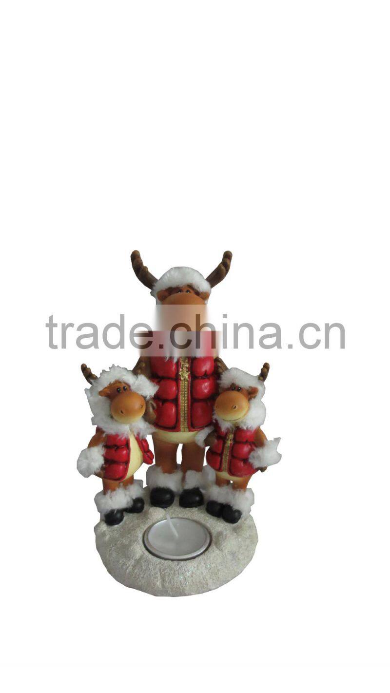2014 new handmade resin christmas reindeers gift for sale