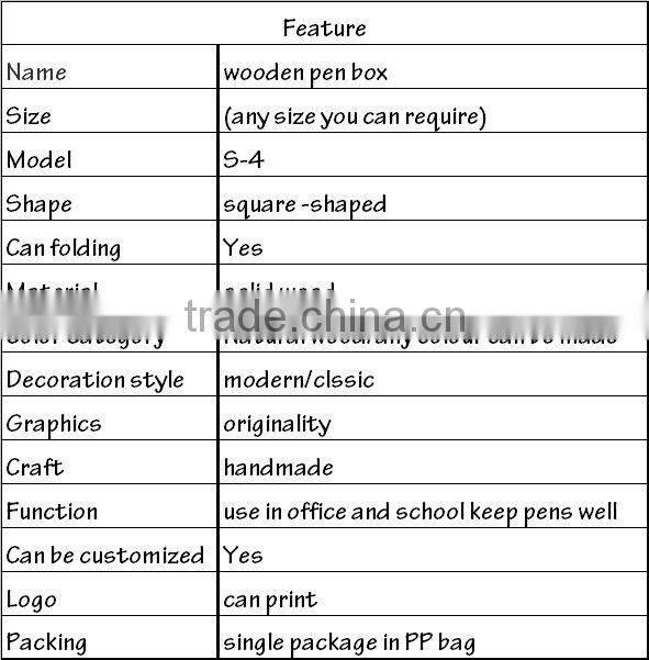 wooden pen box with blackboard and mirror cosmetic boxes pencial case