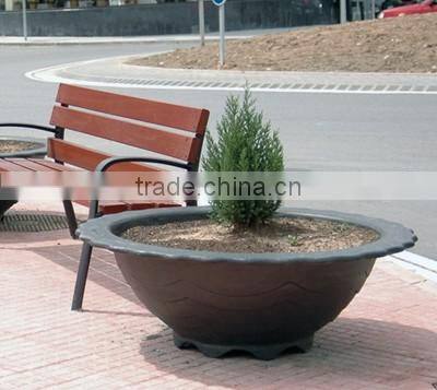 Street furniture cast iron flower pot round cast iron planter