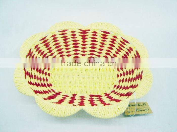 Paper rope fruit tray with various of color