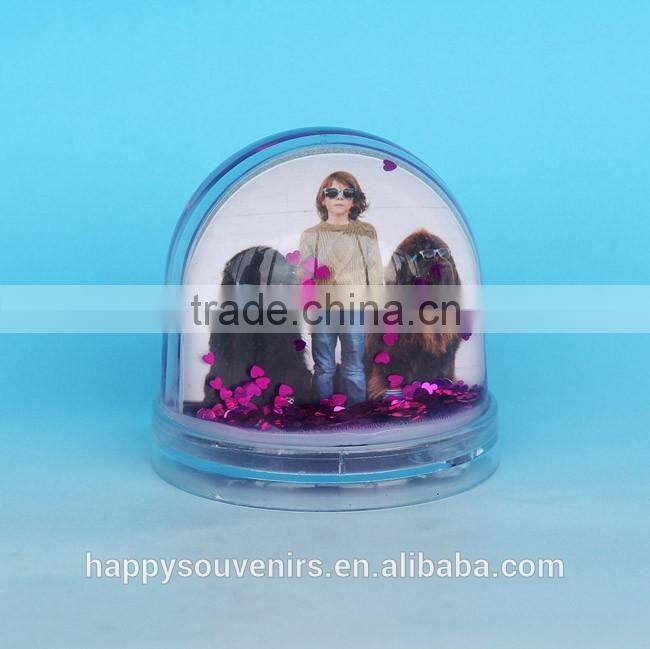 Hand Made Photo Frame Plsatic Snowball For Supply