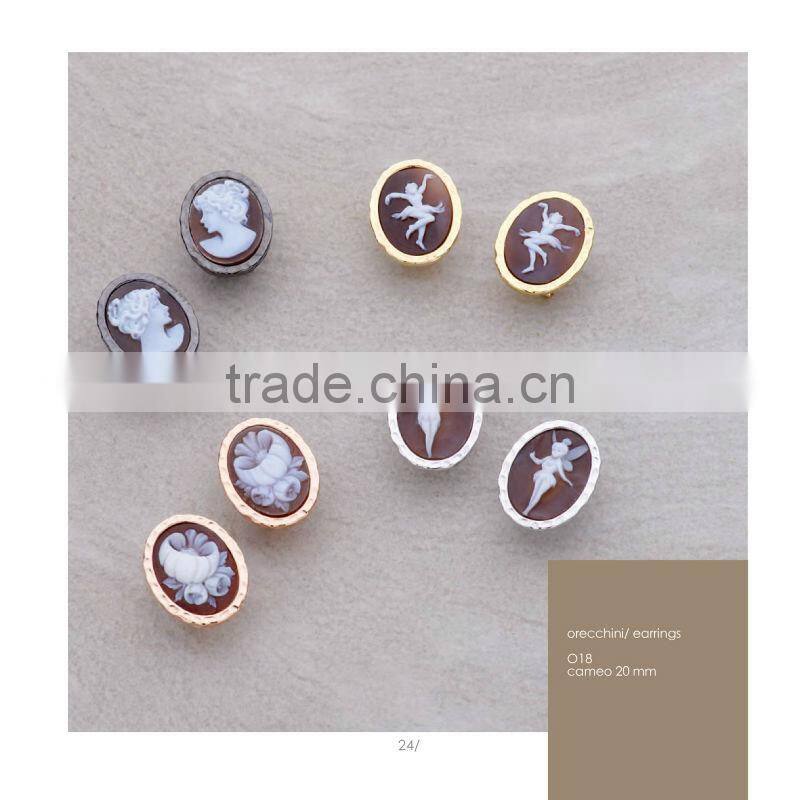 Alibaba Express 925 Sterling Silver Classic Lady Cameo Pendants Made in Italy P18 cameo 20mm