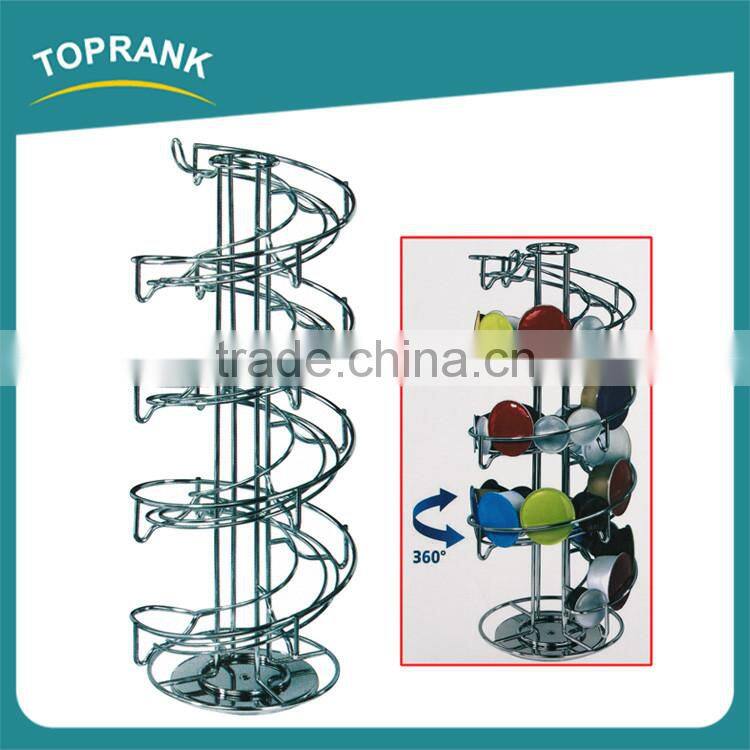 360 Degree Rotating Spiral Coffee Pod Capsule Holder Storage Stand Tower Rack