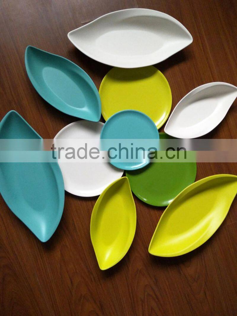 bamboo fiber leaf shapes dinner plates