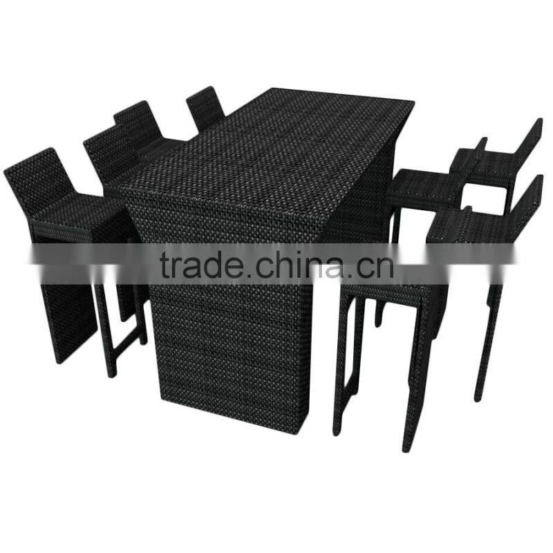 Outdoor Rattan Bar Table And Chair For Sale