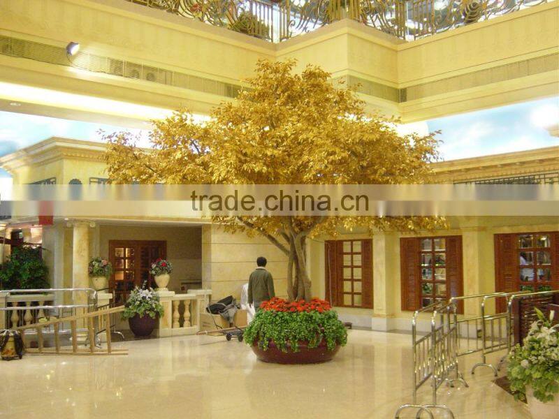 GNW BTR050 chinese sale 2.5m high artificial golden leaf maple tree for hotel decoration