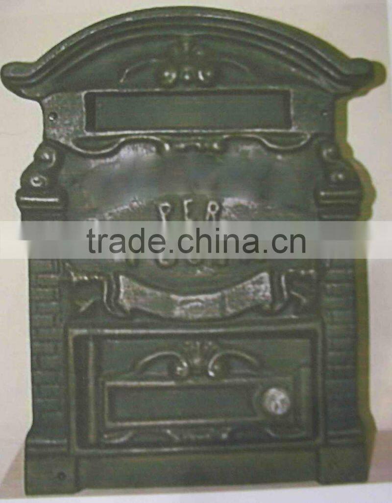 cast aluminum post mailbox, decorative wall mount mailbox