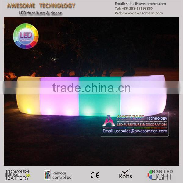 led illuminated mobile acrylic bar counter (BC170)