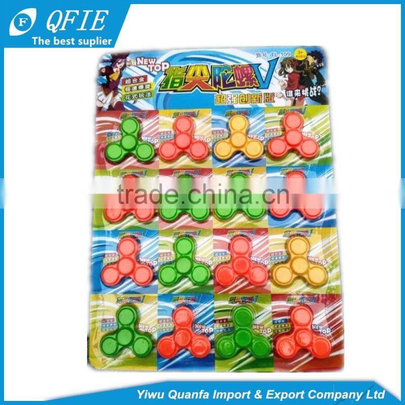New product colorful plastic fidget spinner decompression toys hot sale in North America