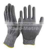 NMSAFETY 18 gauge new ESD glove sandy pu coated HPPE cut resistant glove