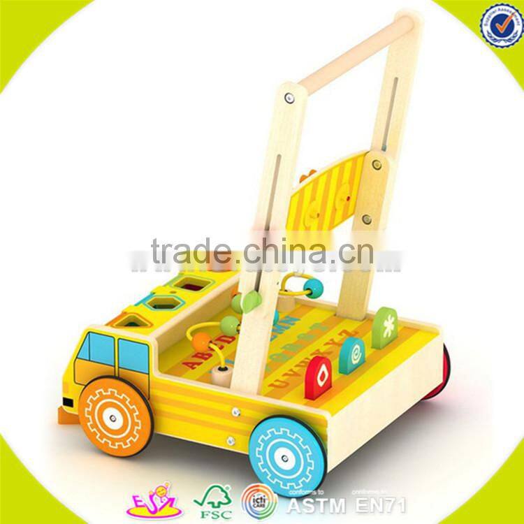 wholesale useful wooden stroller walker educational kids wooden stroller walker toy best wooden stroller walker W16E031