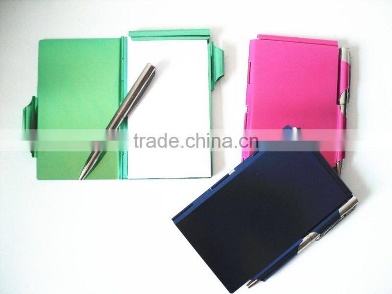 Mini aluminum notebook with pen/pocket notebook