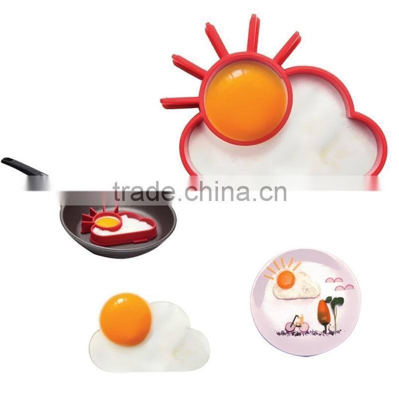 Food Grade Silicone Fried Egg Rings Egg Tray Sunny Cloud Egg Shapers Mold