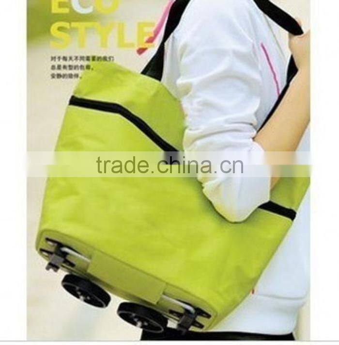 Brand New Large Size Folding shopping trolley bag with 2 wheels