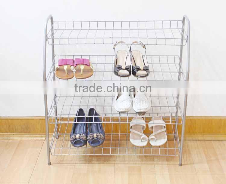 400-97 3-tier shoe rack with chrome plating finishing