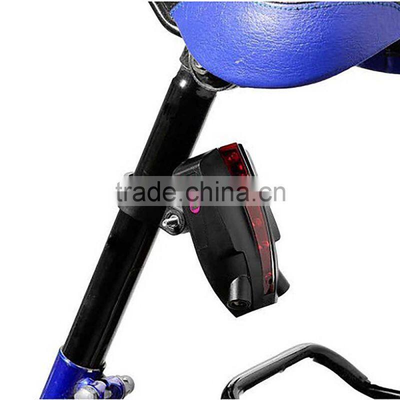 2016 new Outdoor 5 LED 2 Laser Bike Bicycle Rear Tail Lamp Bicycle LOGO Projection Lights