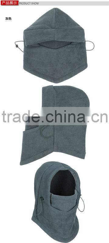 Fashion Autumn/winter Unique Fleece 6 in 1 Hood Face Swat Ski Mask Hats Skiing Cap Scarf
