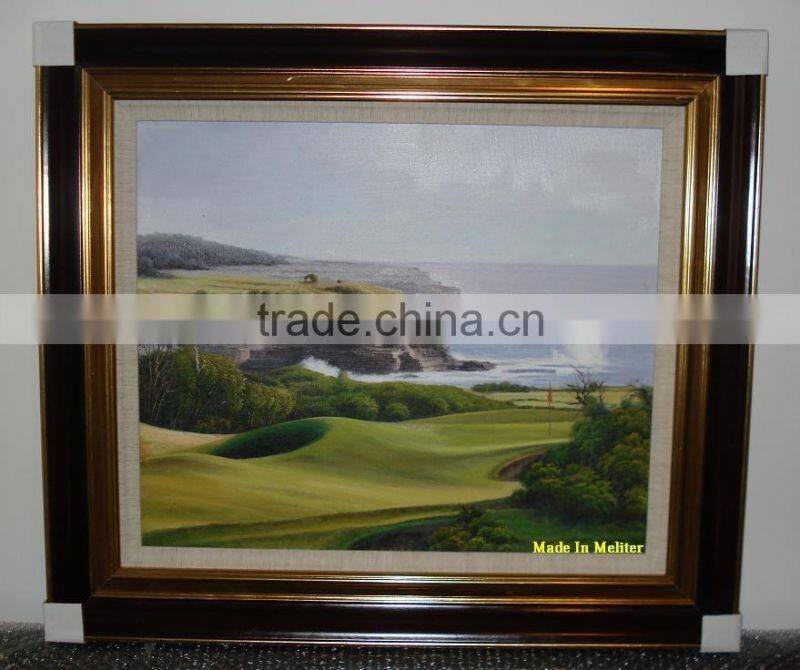 Custom abstract golf landscape oil painting