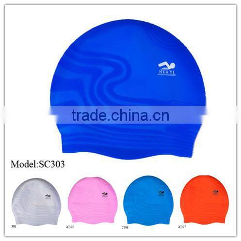 Silver Classic No wrinkle Junior rubber swimming caps