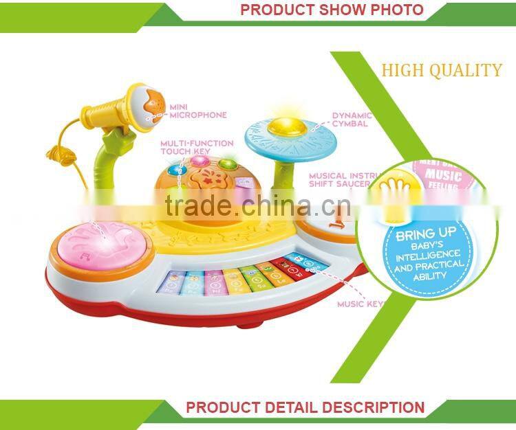 High quality baby plastic musical toy piano with microphone
