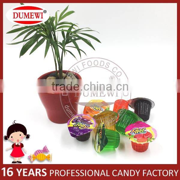 15g Assorted Fruit Flavor Striped Jelly Cup Mini Cup Jelly