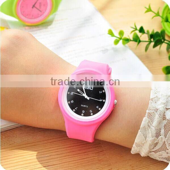 Factory supply colourful cheapest watch OEM silicon watch for promotion