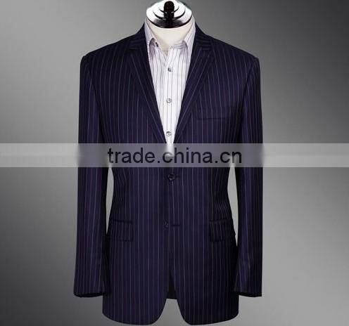 2015 New Stripe notch lapel business suits for man / suit men