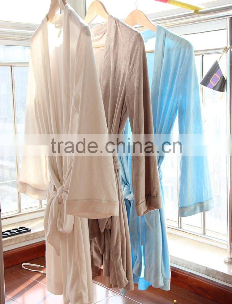 100% bamboo fiber women's bathrobe, terry cloth bathrobe,nightwear gown