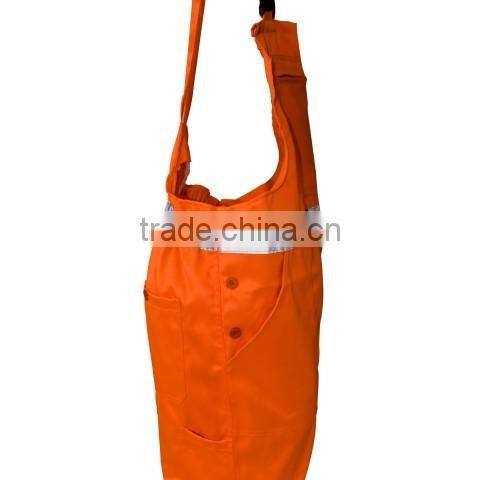 Hi Vis Poly cotton Bib Trousers workwear