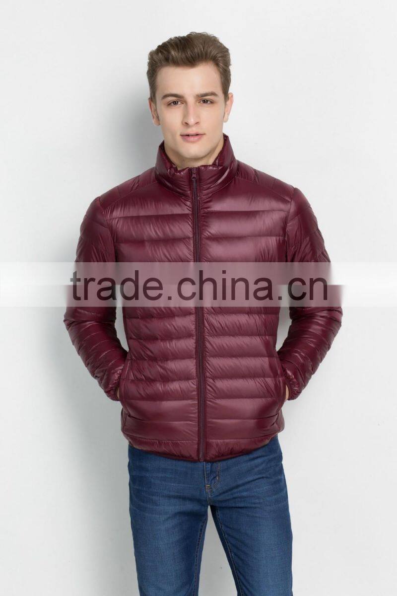 Men Winter Ultra Light Thin Down Feather Jacket