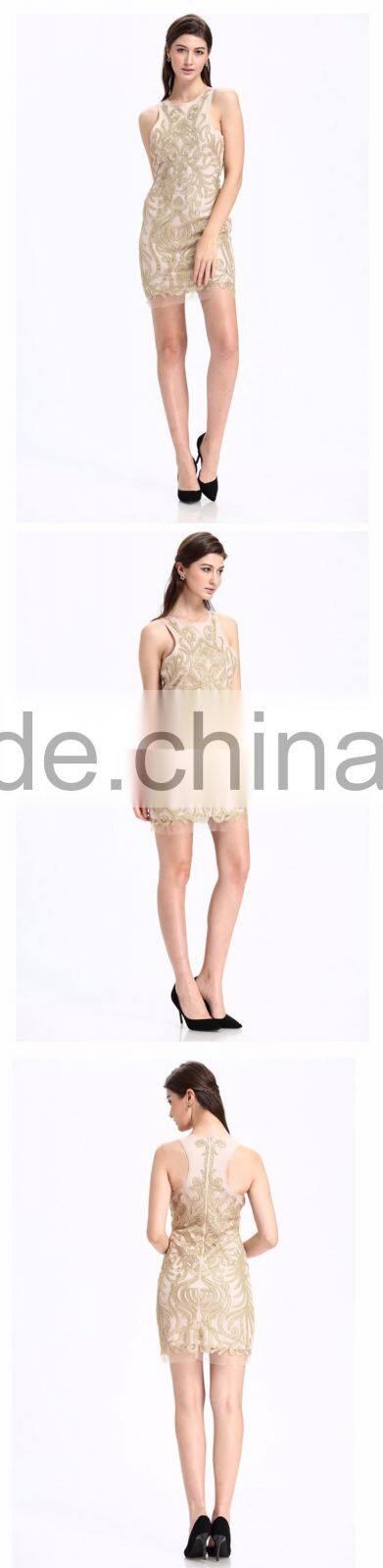 Domin fashion designer one piece beading and sequin party dress