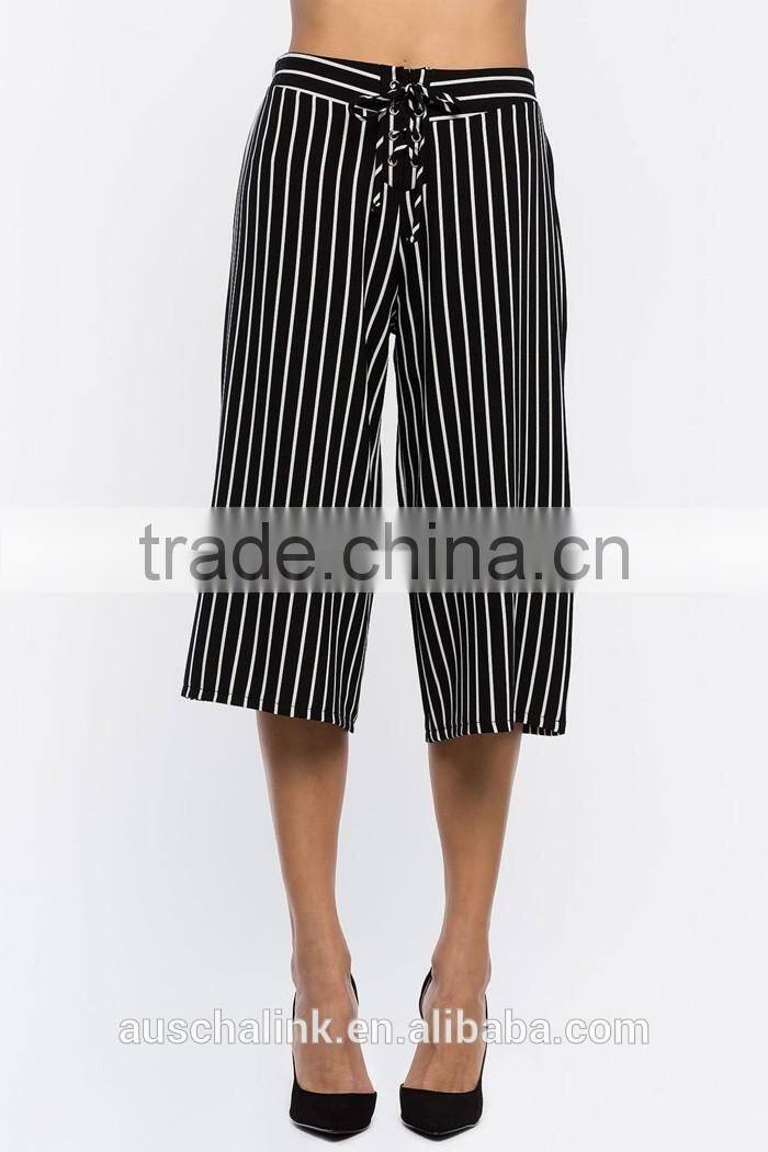 summer stripe new model culottes pants fashion deisgn