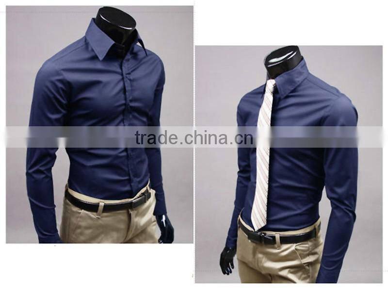 SZXX Latest Casual Formal Shirt Pattern For Men Slim Fit Shirt