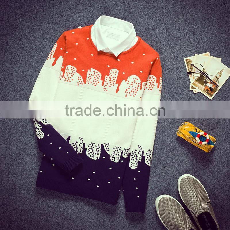 GZY 2015 hot selling men blank sweater korean style sweater