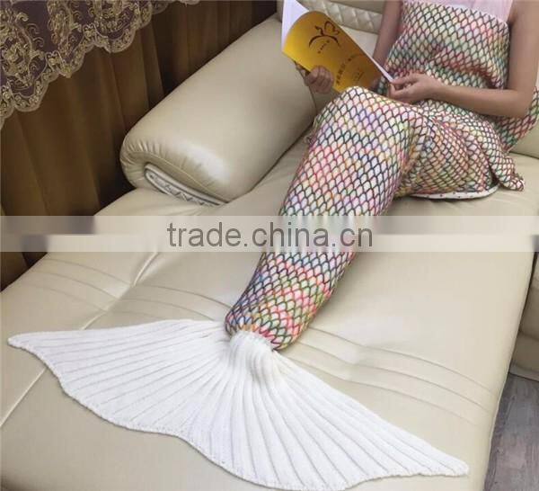New Arrival Amazon Fleece Soft Adult Flannel Blanket Mermaid Tail Blanket Wholesale