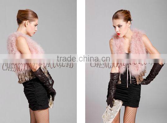 CX-G-B-79A Turkey Feather Casual Dress