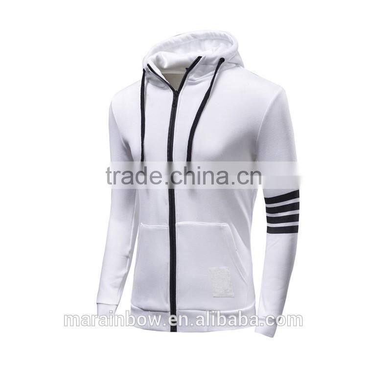 Fashion Design Men's Full Zip Hoodie Jacket Blank Tracksuit Top OEM Slim Fit Gym Hoodie Manufacturers in China