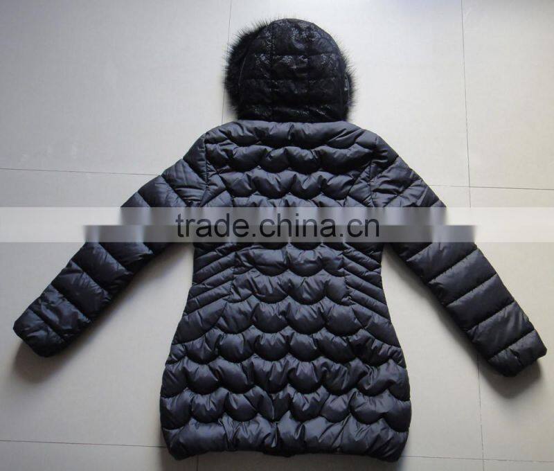 Women 100% Polyester Padding Winter Long Jacket