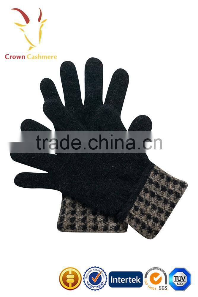 100% mongolian cashmere gloves womens cashmere knitted gloves