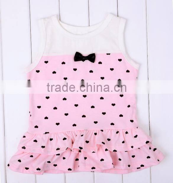 Baby Girl's Kids Lovely Cute 2PCS Set heart pattern Short Denim Jacket + Dress clothes set 20148